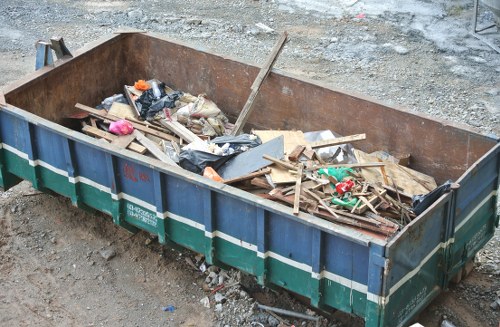 Illustration of various types of hazardous waste in Mottingham