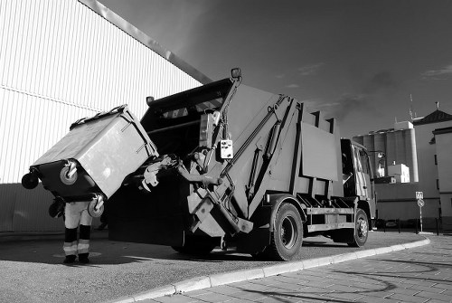 Sorted construction waste ready for recycling
