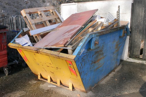 Secure lockable skip for waste management in Mottingham