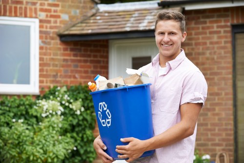 Professional team managing site clearance