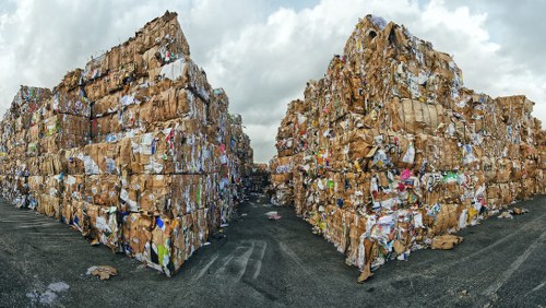 Waste clearance team at a construction site in Mottingham